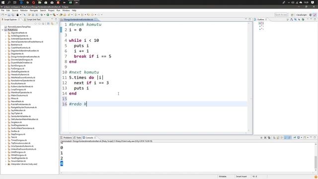Ders #067 | Ruby'de Döngü Yönlendirme Kontrolleri (break, next, redo, retry) | Ruby ile Programlama смотреть онлайн