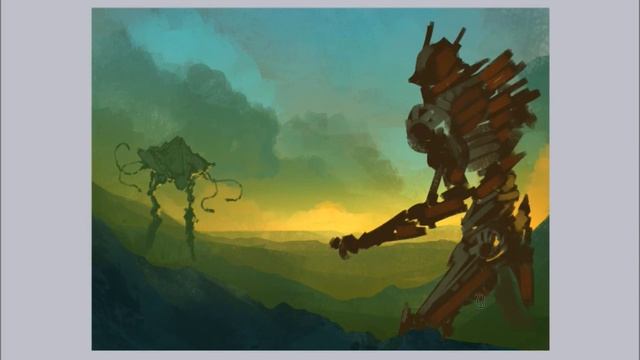 Photoshop Speedpaint - Robot Fight concept art смотреть онлайн
