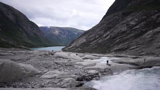 Nigardsbreen arm of the Jostedalsbreen (Jostedal Glacier) in Norway, the largest glacier in Europe. смотреть онлайн
