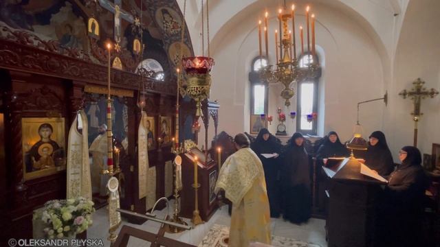 Литургия в монастыре в честь иконы Божией Матери «Отрада и Утешение»в селе Б.Ольшанка, 03.02.2022г. смотреть онлайн