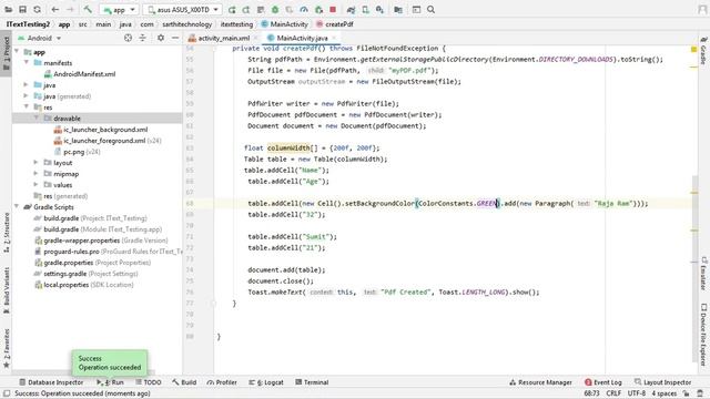 Table Color | iText 7 Android | iText 7 Java and Android Tutorial | create table in PDF using iText смотреть онлайн