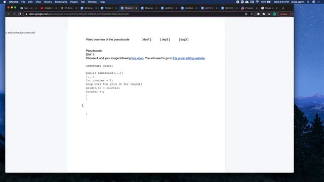 Picture Shuffle Day 1