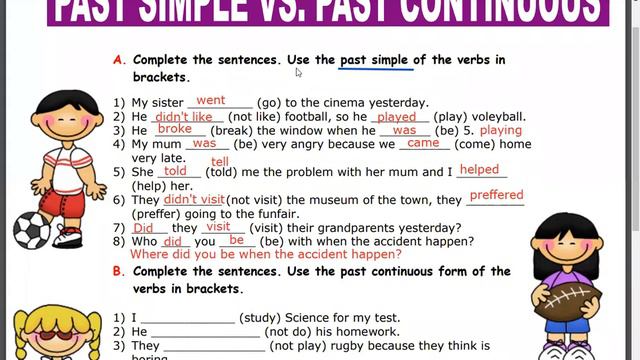 Past Progressive Tense - Exercises 3 смотреть онлайн