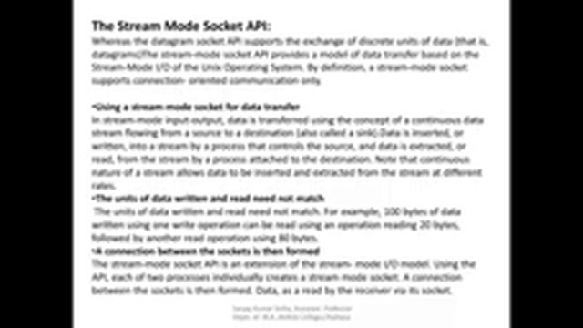 Distributed Computing (The Socket API, Client Server Paradigm) BCA 6th Sem смотреть онлайн