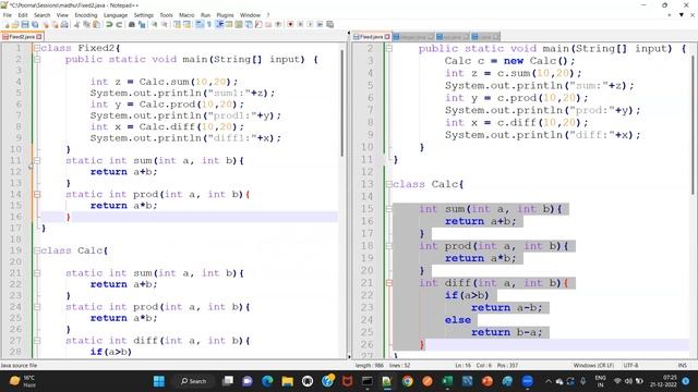 Java - Day 58 (in telugu) - invoking static and non-static methods from different places смотреть онлайн