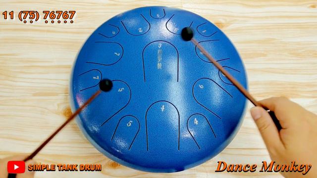 DANCE MONKEY (Tones and I) - Simple Tank Drum Cover with Tabs смотреть онлайн