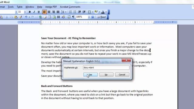 Word 2003 Hyphenation - Add Automatic Hyphenation To Your Documents смотреть онлайн