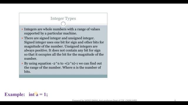 Detailing the Basic Datatypes of C in Malayalam/Mr. Safad Ismail, Asst. Professor, CASM,IHRD. смотреть онлайн