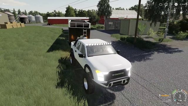 LONE OAK FS19: Scarok 4x4 Pulling 4 Trailers! + Race Mower! смотреть онлайн