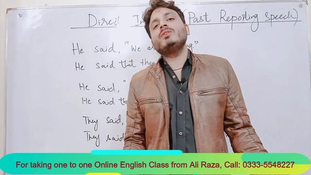Direct Indirect (Reporting Speech Past) Lecture # 2 By Syed Ali Raza Kazmi смотреть онлайн