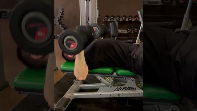 Жим гантелей на горизонтальной скамье (супинация). Упражнение для гранных мышц смотреть онлайн