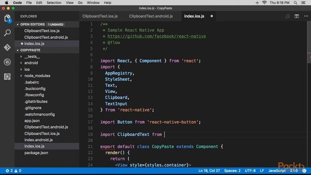 Copy and Pasting Content React Native Recipes Video смотреть онлайн