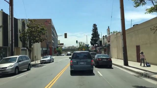 Вождение в центре города - Лос-Анджелес 4K - США , прогулка , красивые места 1080 хорошее качество смотреть онлайн