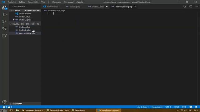 Uso de namespace en PHP смотреть онлайн