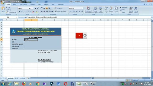 Cara Membuat Kartu Pelajar Tampil Foto Otomatis pada Excel dengan Macro_Part 1 смотреть онлайн