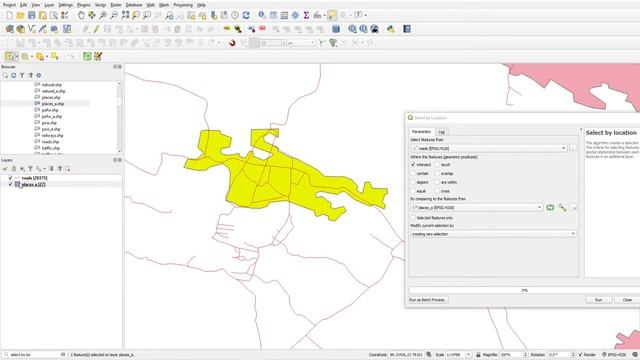QGIS : Simple and Spatial query, Buffer Zone смотреть онлайн