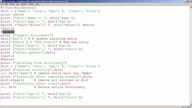 Python - Dictionary смотреть онлайн