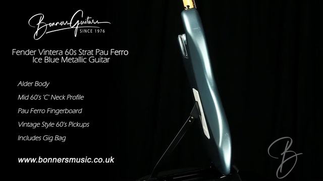 Fender Vintera 60s Strat Pau Ferro Ice Blue Metallic Guitar смотреть онлайн
