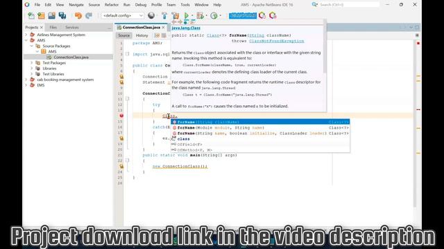 02 - Airlines Management System Project Java | Connection with Database | NetBeans MySQL Database смотреть онлайн
