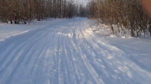 ПЕРВЫЙ выезд на лыжном модуле мотобуксировщика IKUDZO