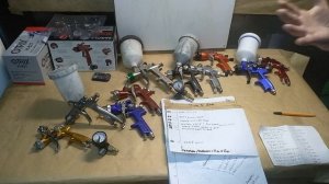 Выбор краскопульта по расходу воздуха. Sagola, FLG-5, Walkom, Star, Rett, Ивата w-101, Huberth R500