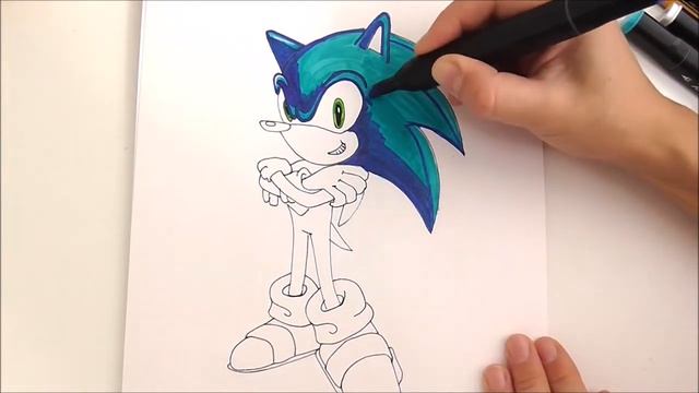 How To Draw Sonic The Hedgehog _ Step By Step Tutorial смотреть онлайн