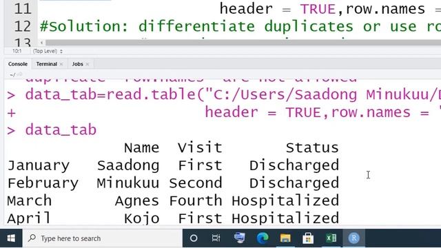 How to resolve Error in read.table(file, header, sep, : duplicate 'row.names' are not allowed смотреть онлайн