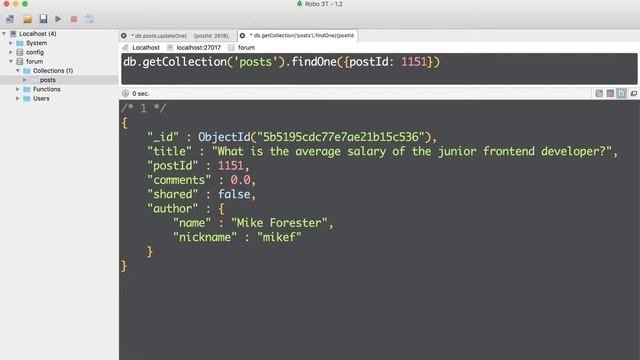 MongoDB Tutorial for Absolute Beginners : 28 MongoDB practice Updating Documents смотреть онлайн