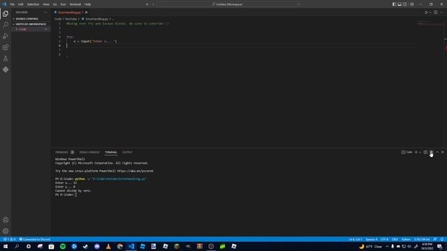 Python For Beginners - Try & Except смотреть онлайн