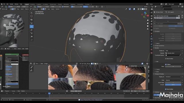 360 Waves Hair Style - African in Blender смотреть онлайн