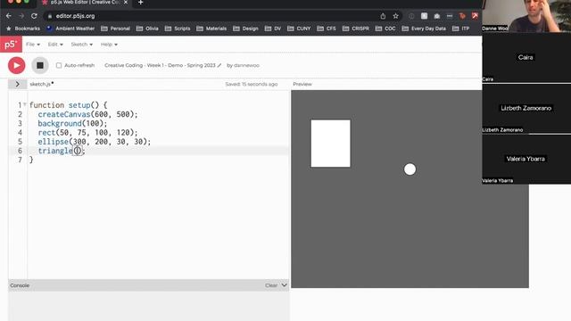 Creative Coding - Week 1 - p5js Editor Demo смотреть онлайн