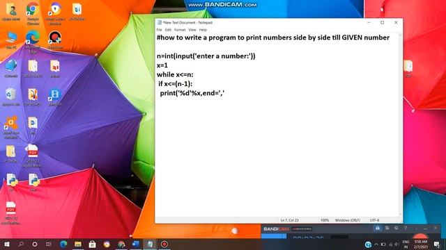 PYTHON:How to write a program to Print NUMBERS side by side Till GIVEN number/VL INFOTECH смотреть онлайн