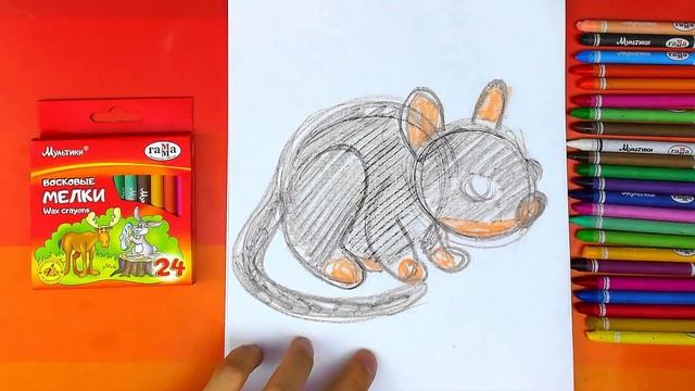 Как нарисовать МЫШКУ поэтапно для детей смотреть онлайн