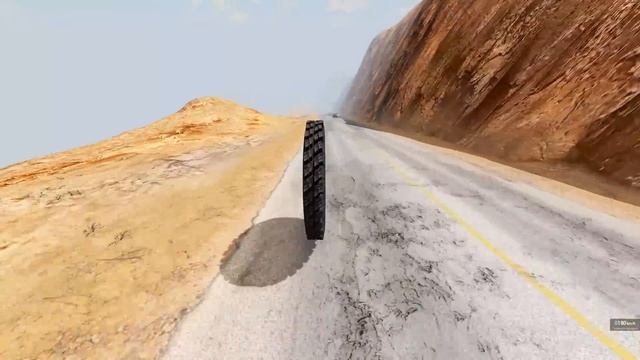 ПУНКТ НАЗНАЧЕНИЯ! КОЛЕСО ОТ БЕЛАЗА НА СПУСКЕ | BeamNG.drive смотреть онлайн