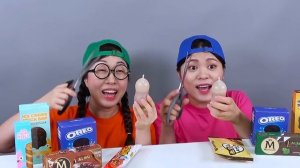 Шоколадное мороженое Мукбанг DONA ДОНА Русский