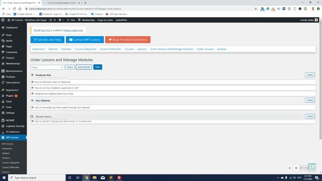 Creating and Managing Modules in WP Courses WordPress Course LMS Plugin смотреть онлайн