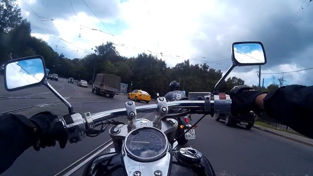 Honda VT750 прогулка по Яузе (10 июль 2016) смотреть онлайн