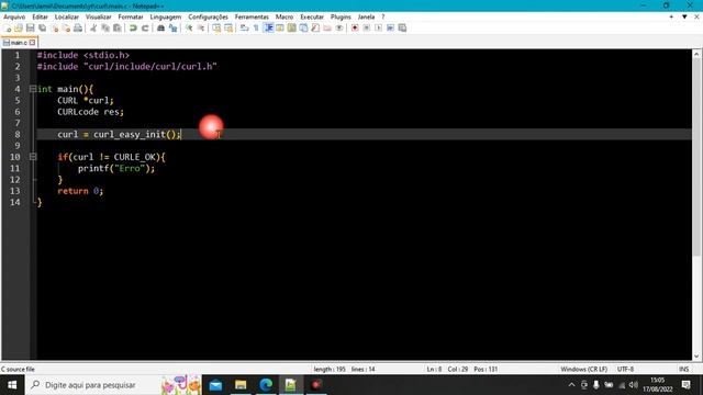 Usando cURL com C (simplificado) смотреть онлайн