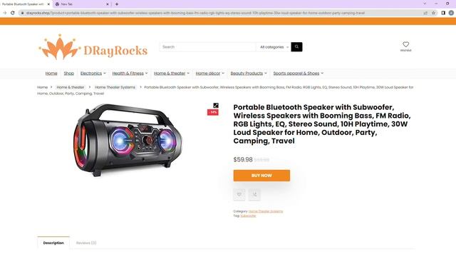 Portable Bluetooth Speaker Subwoofer, Wireless смотреть онлайн