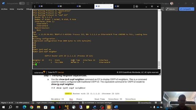 9.1.2 Lab - Implement Multiarea OSPFv3 смотреть онлайн