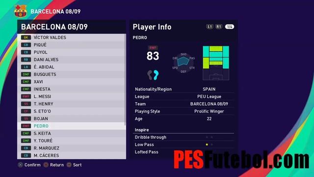 PES 2021 Classic Barcelona 2008-09 Option File смотреть онлайн
