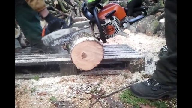 STIHL MS181 & STIHL MS 192 T-- Cięcie opału ( Cutting wood) смотреть онлайн
