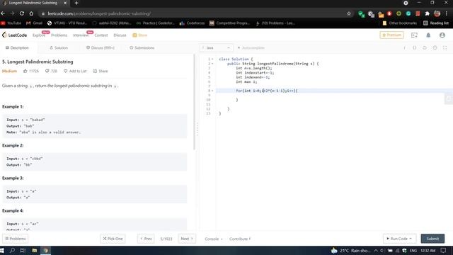 Longest Palindromic Substring Without DP full explanation and implementation in java. смотреть онлайн