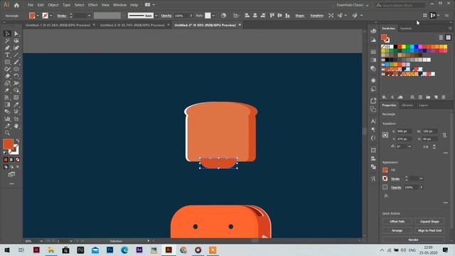 How to draw a bread toaster in Adobe Illustrator - EASY Speed Art tutorial - After Effects animatio смотреть онлайн