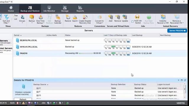 Backup Exec 16 - Demo Instant recovery Hyper-V смотреть онлайн
