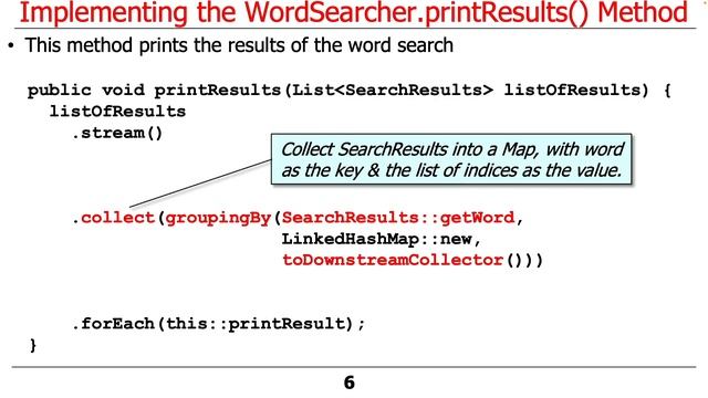 Visualizing and Implementing WordSearcher.printResults() смотреть онлайн