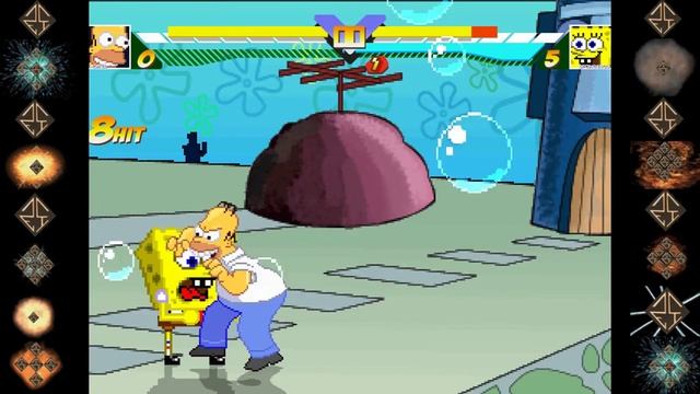 Homer Simpson (The Simpsons) vs SpongeBob SquarePants (Nickelodeon) - Ultimate Mugen Fight 2016 смотреть онлайн