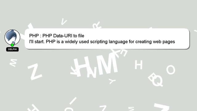 PHP : PHP Data-URI to file смотреть онлайн