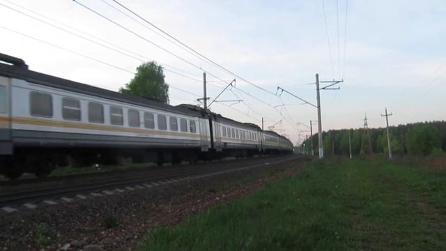 Электропоезд ЭД4М-0470 ЦППК перегон Бекасово 1-Нара 13.05.2018 смотреть онлайн