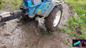 Оффроад на мотоблоке по грязи